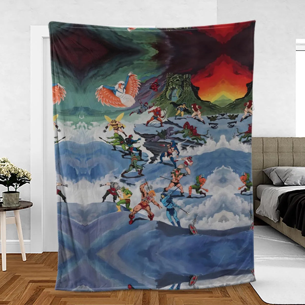 MOTU Castle Grayskull Battle Fleece Blanket