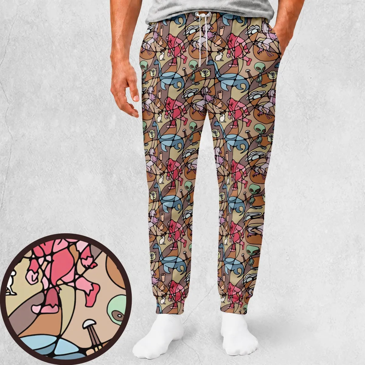 Mythical Creatures Stained Glass  Sweatpants