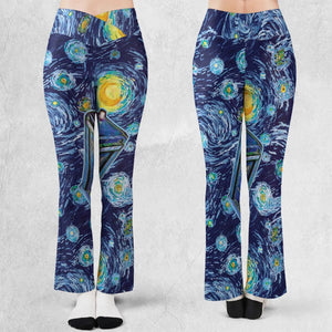 Tardis Starry Night Doctor Who Flare Leggings