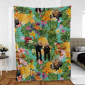 Statler And Waldorf Muppets Tropical Fleece Blanket