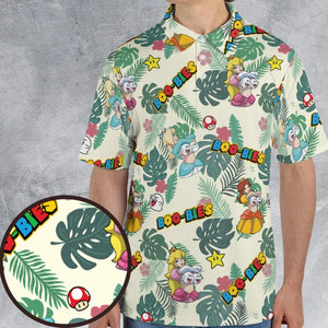 Super Mario Boo-Bies Pattern AOP Men/Women Polo Shirt