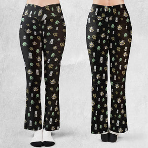 Aqua Teen Hunger Force Pattern Flare Leggings