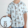 Moo Yoga Pattern Unisex Baseball Jersey