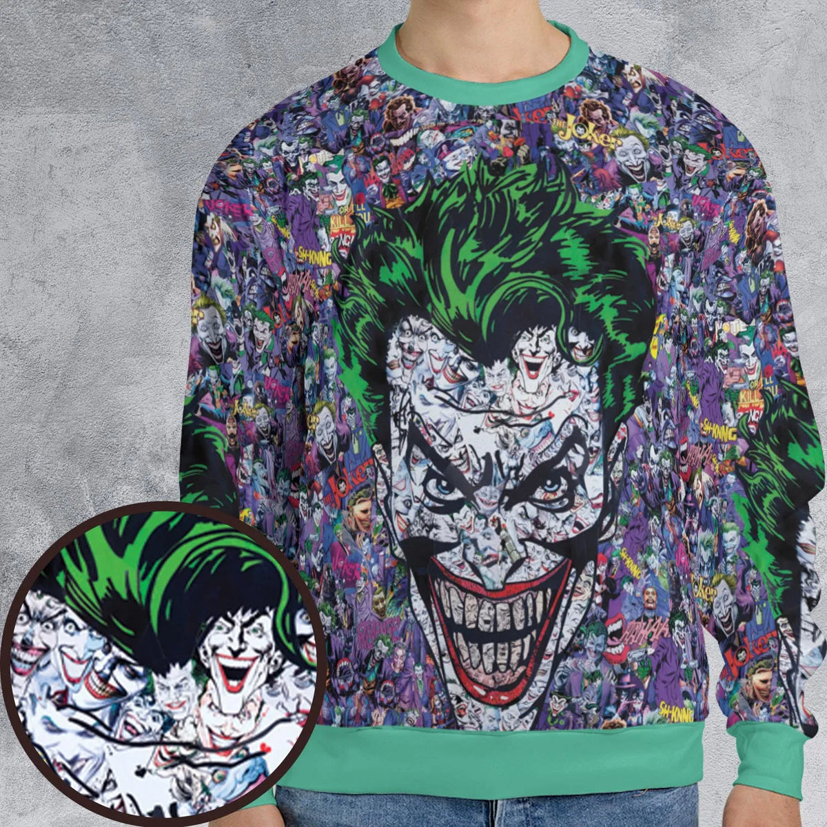 Joker The Most Favourite Characters Pattern All-over Print Sweatshirt