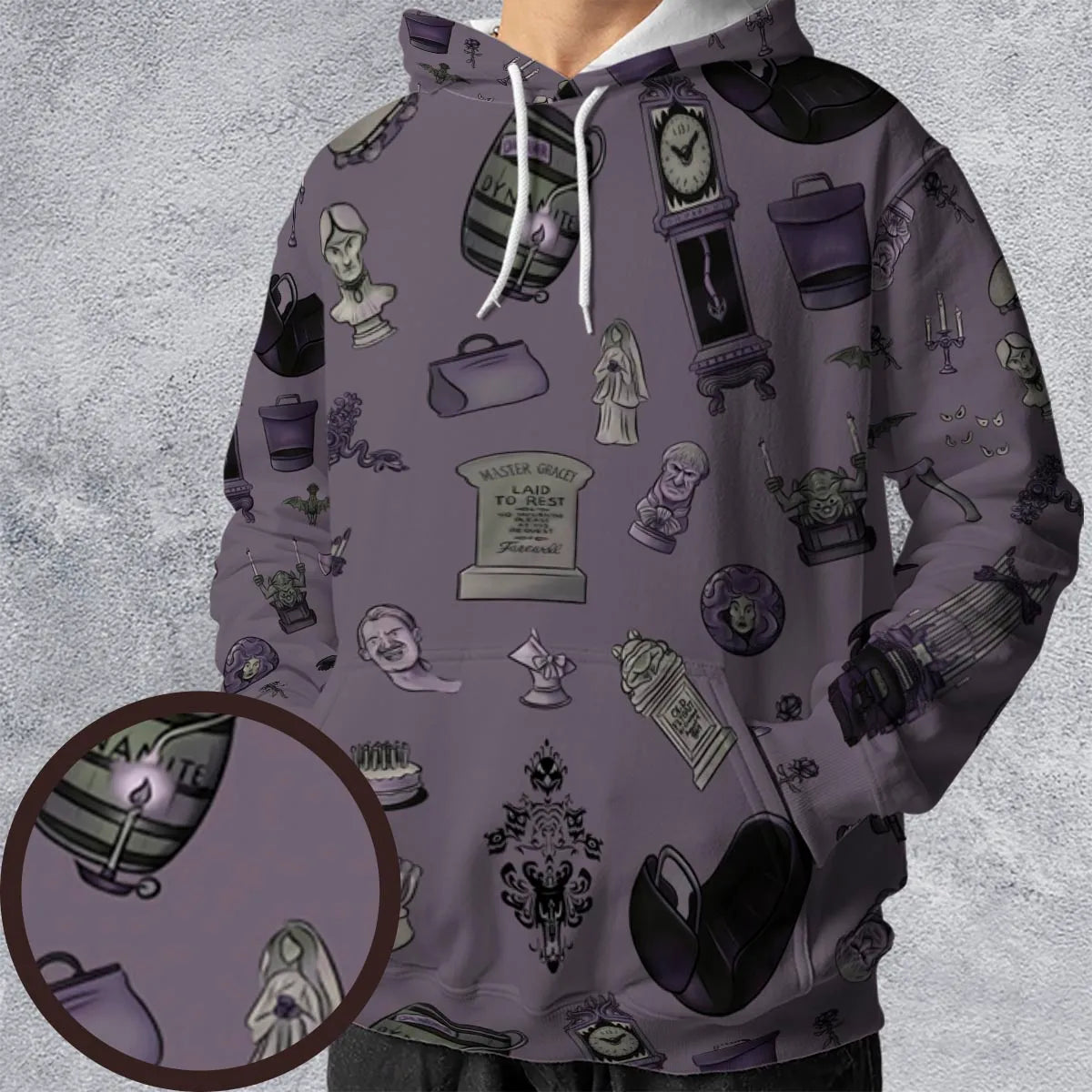 Welcome Foolish Mortals Haunted Mansion All-over Print Hoodie