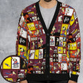 Underdog Cartoon Pattern Cardigan