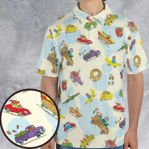 The Busy World of Richard Scarry AOP Men/Women Polo Shirt