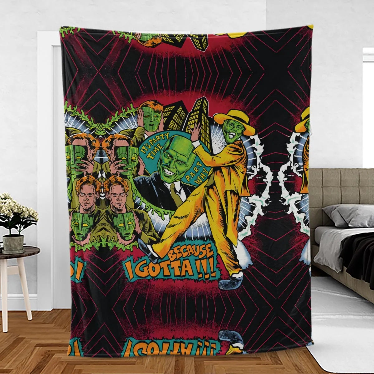 Party Time The Mask Fleece Blanket