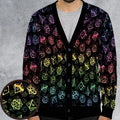 DnD Rainbow Dice Set Pattern Cardigan