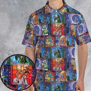 Beauty And The Beast Story Windows AOP Men/Women Polo Shirt