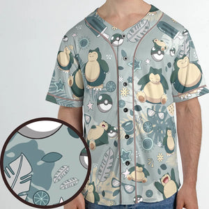 Summer Relax Snorlax Pokemon Unisex Baseball Jersey