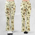 Frog and Toad Pattern Flare Leggings