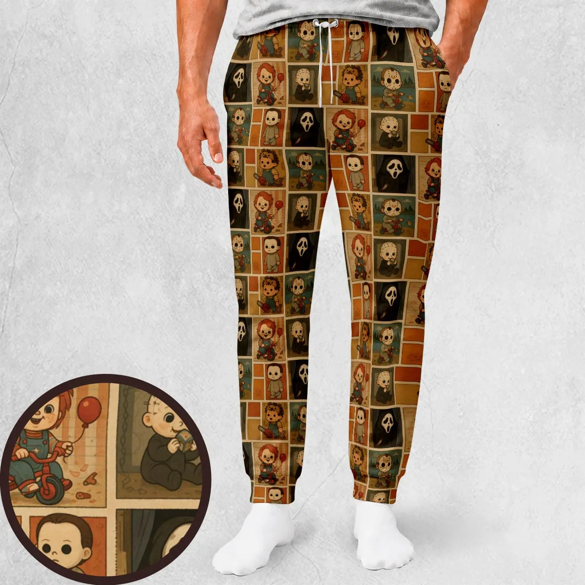 Cute Baby Horror Icons Sweatpants