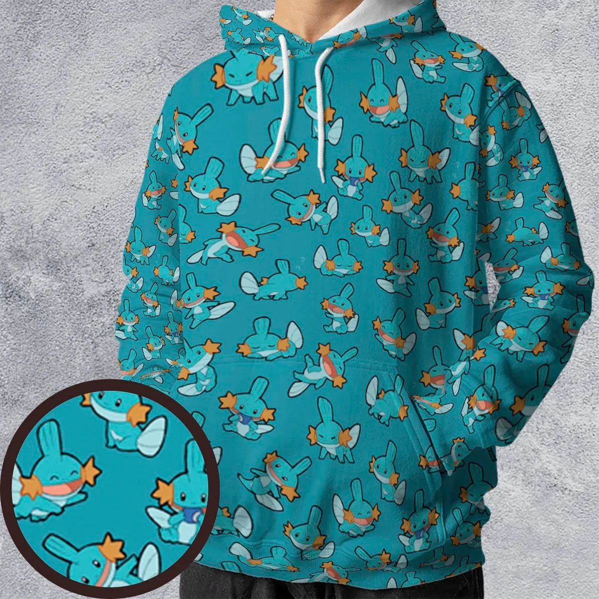 Cute Mudkips Pokemon All-over Print Hoodie