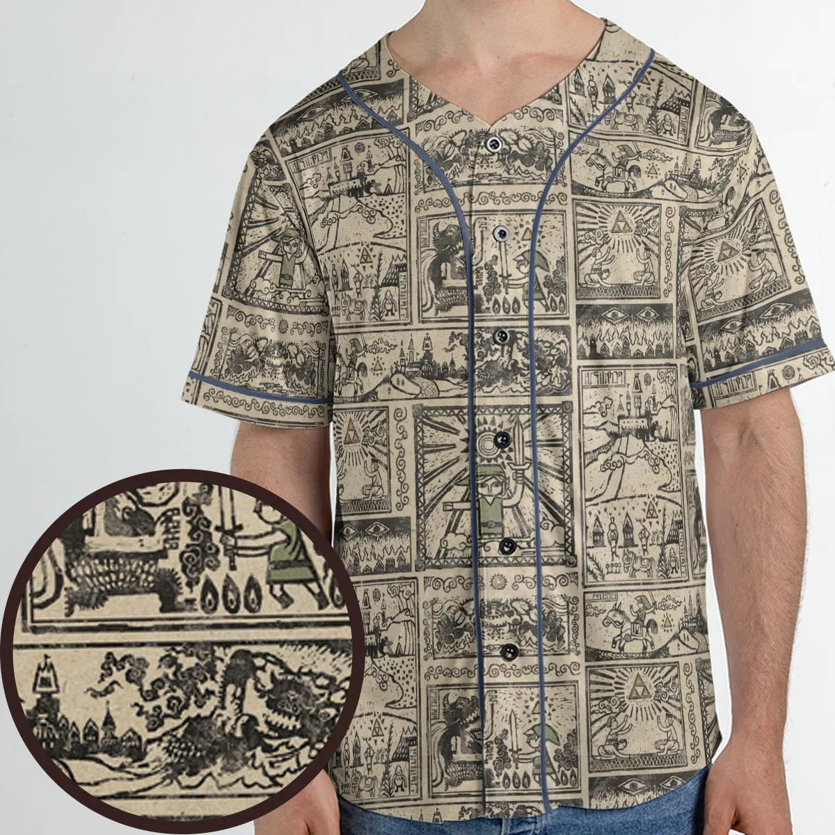 Zelda Story Of The Hero Time Legend Unisex Baseball Jersey