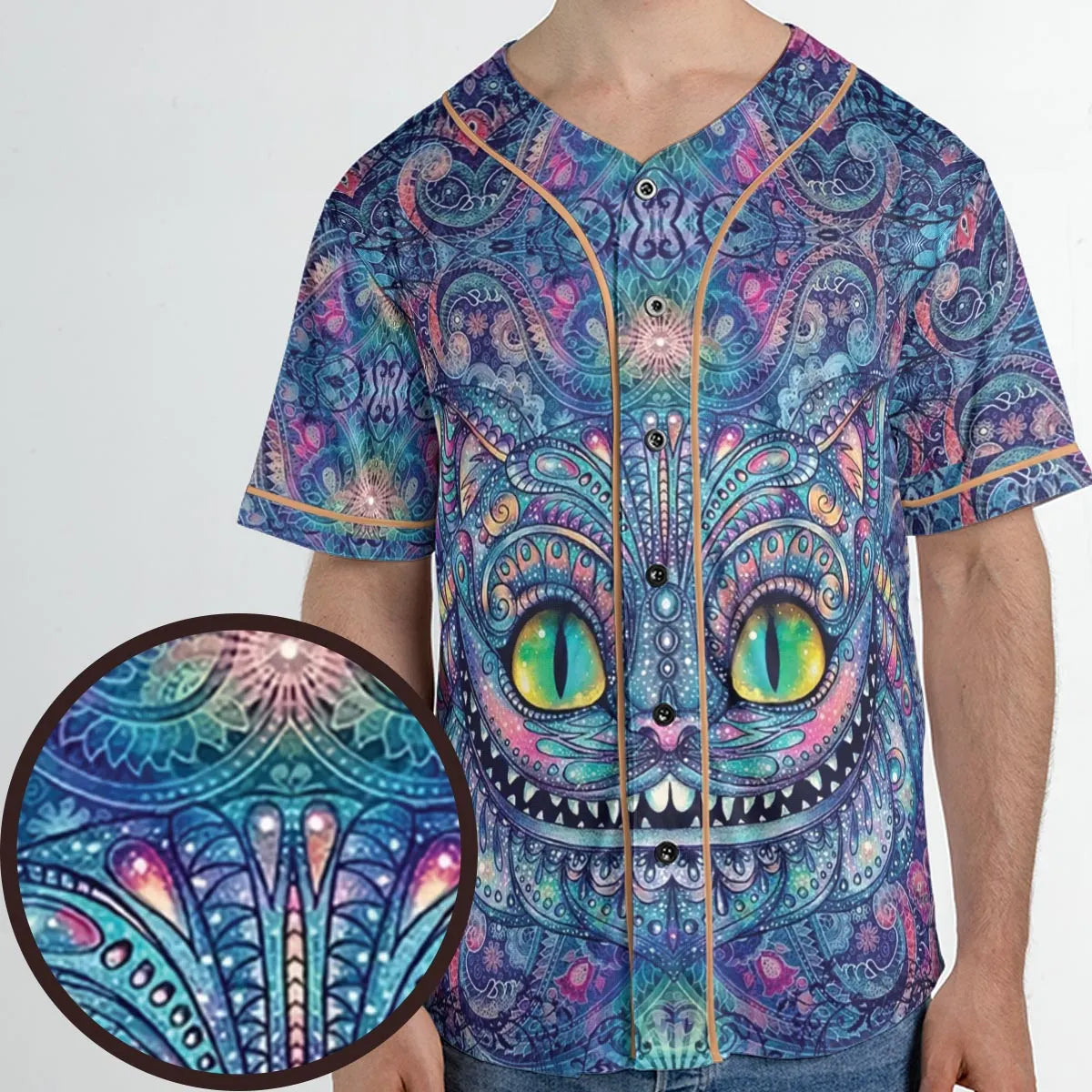 Cheshire Cat Alice In Wonderland Unisex Baseball Jersey