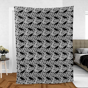Nevermore The Raven Edgar Allan Poe Pattern Fleece Blanket