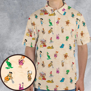 Bedrock The Flintstones AOP Men/Women Polo Shirt
