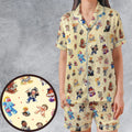 90s Garbage Pail Kids Satin Short-Sleeve Pajamas Set