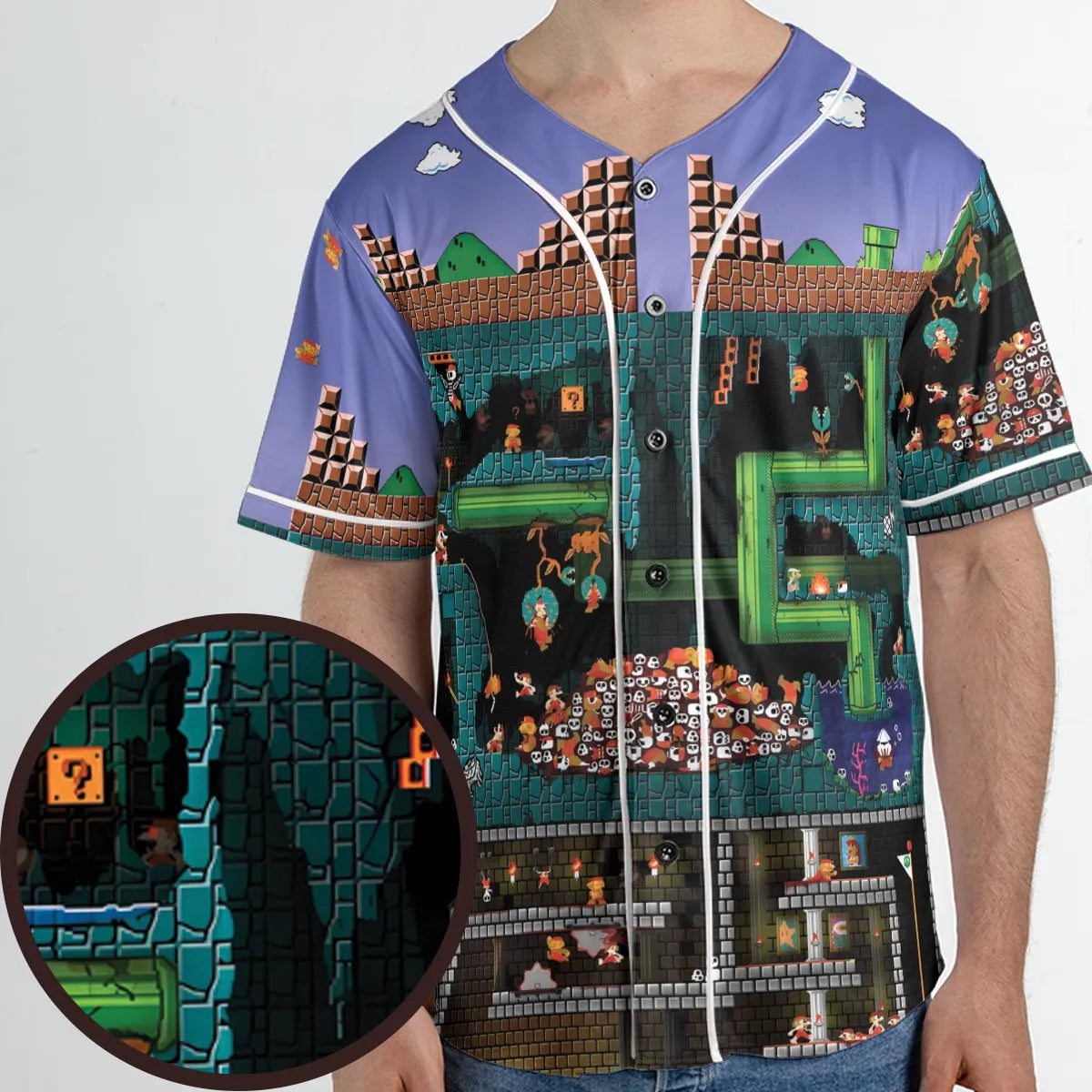 The Pit Super Mario Unisex Baseball Jersey