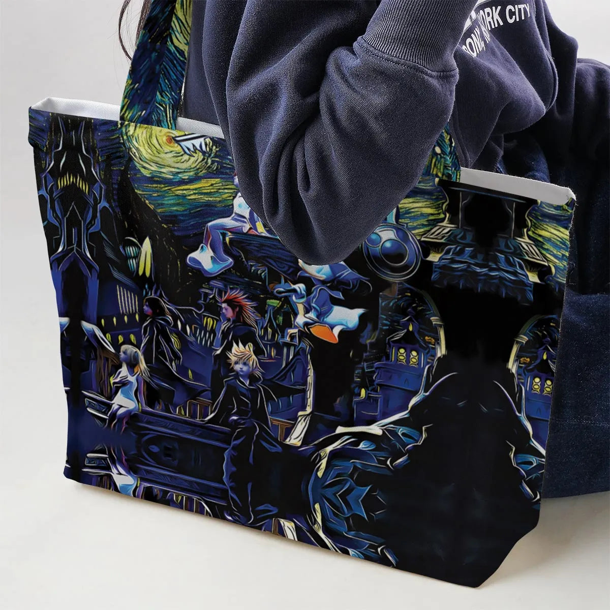 Kingdom Hearts Starry Night Large Tote Bag
