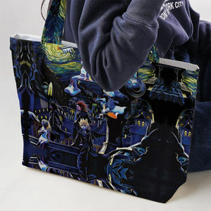 Kingdom Hearts Starry Night Large Tote Bag