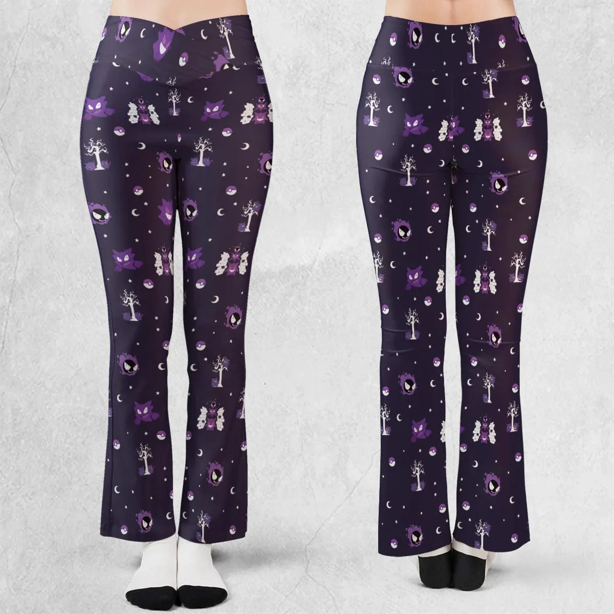 Gengar Pokemon Pattern Flare Leggings