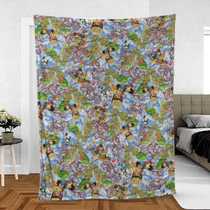 Magic Kingdom Splash Mountain Fleece Blanket