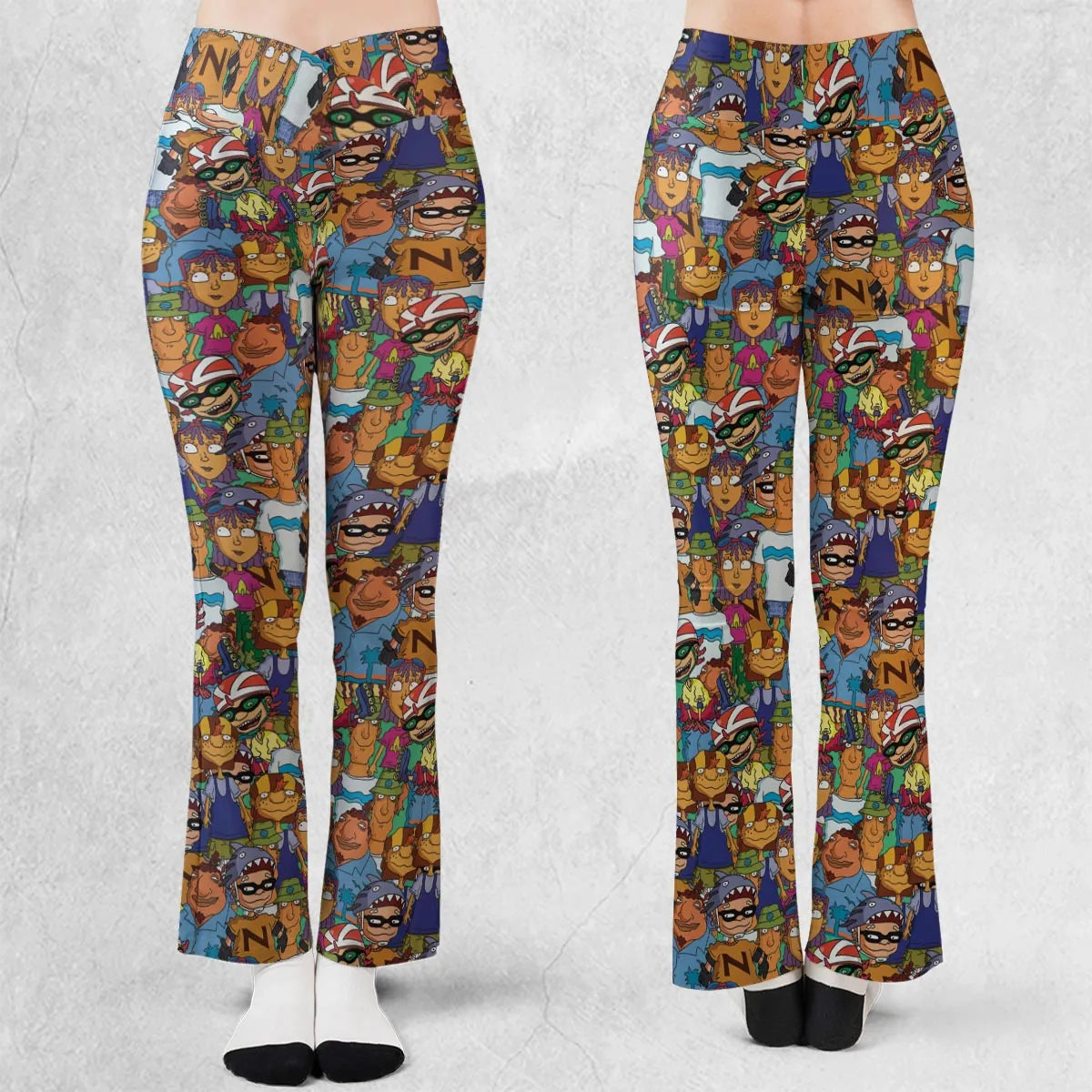 Rocket Power Characters Flare Leggings