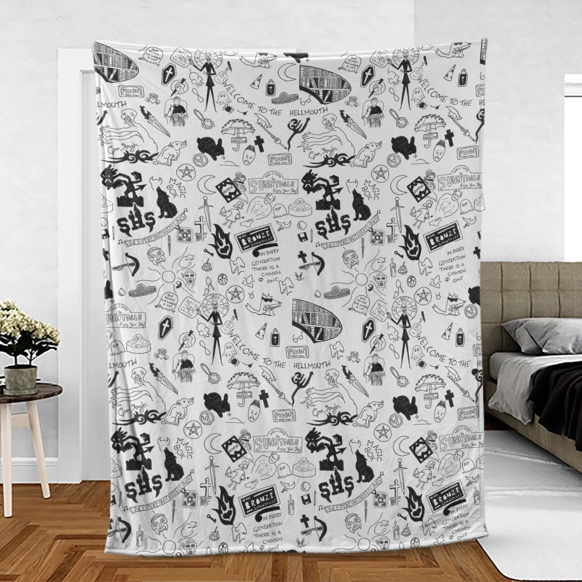 Buffy The Vampire Slayer Pattern Fleece Blanket