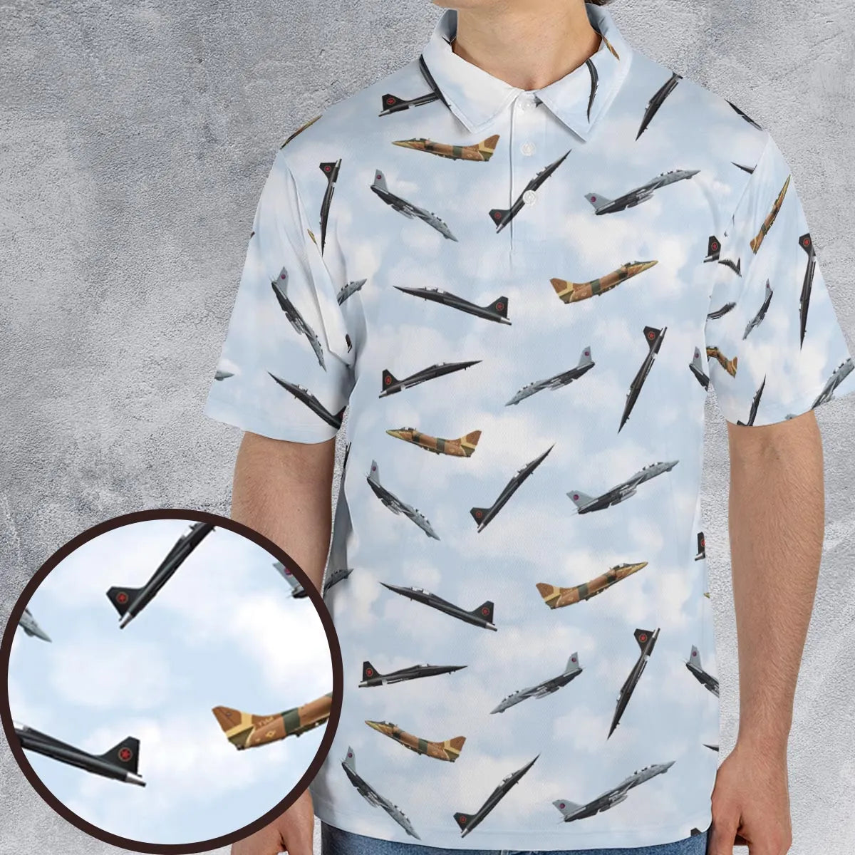 Top Gun Aircraft AOP Men/Women Polo Shirt