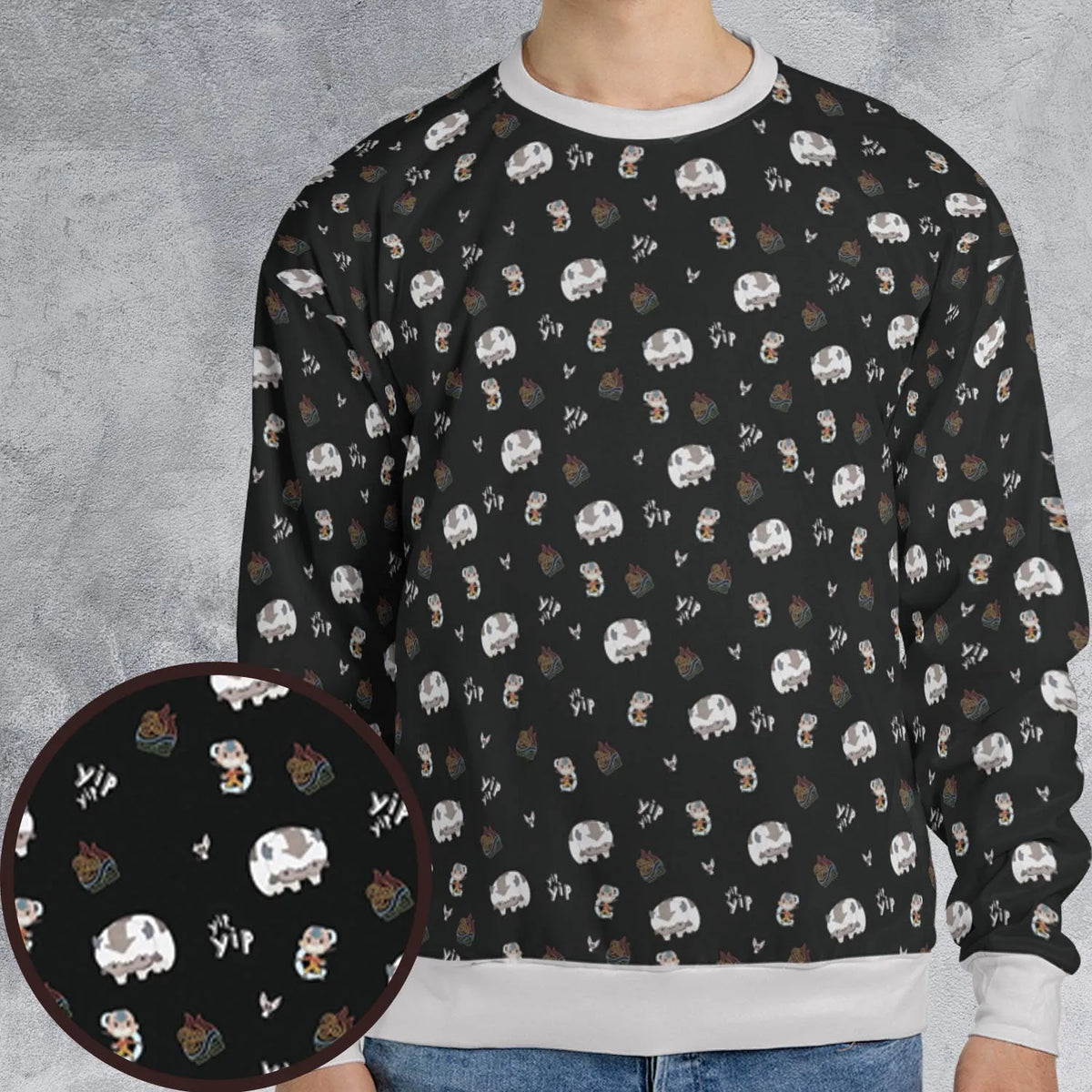 Appa Yip Yip Avatar Pattern All-over Print Sweatshirt