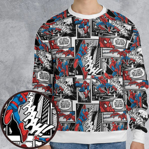 Spider Man Comic Pattern All-over Print Sweatshirt