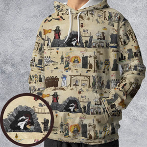 Bayeux Tapestry Monty Python All-over Print Hoodie