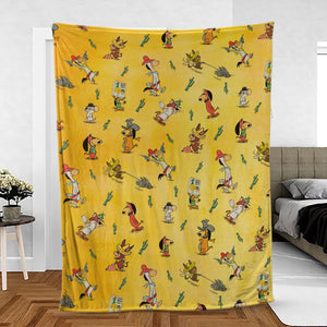 The Quick Draw McGraw Show Characters Fleece Blanket