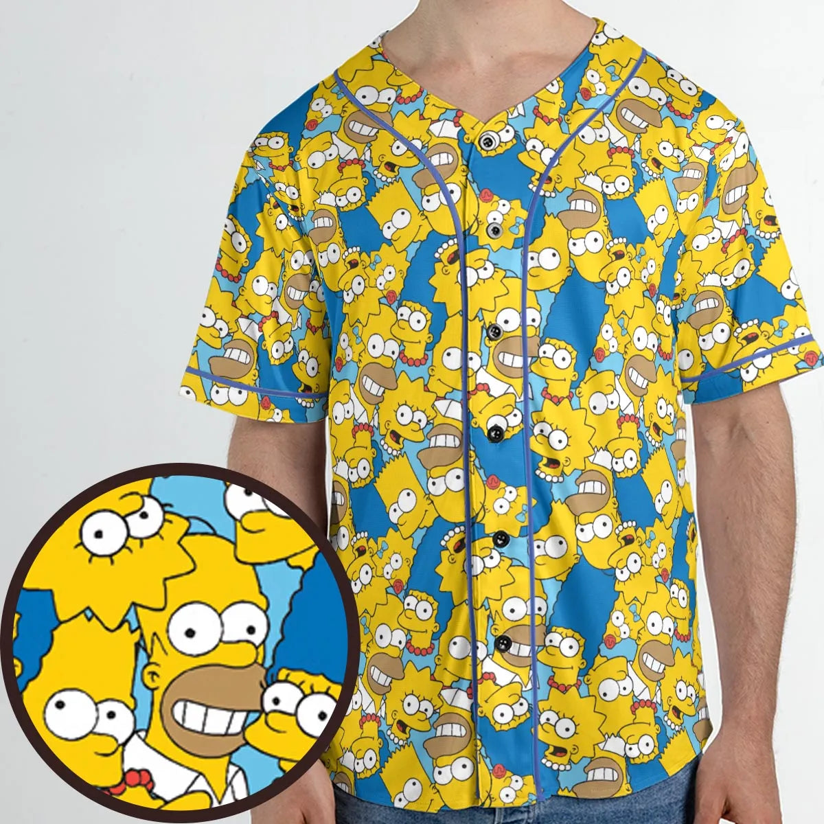 Head Toss The Simpson Characters Unisex Baseball Jersey