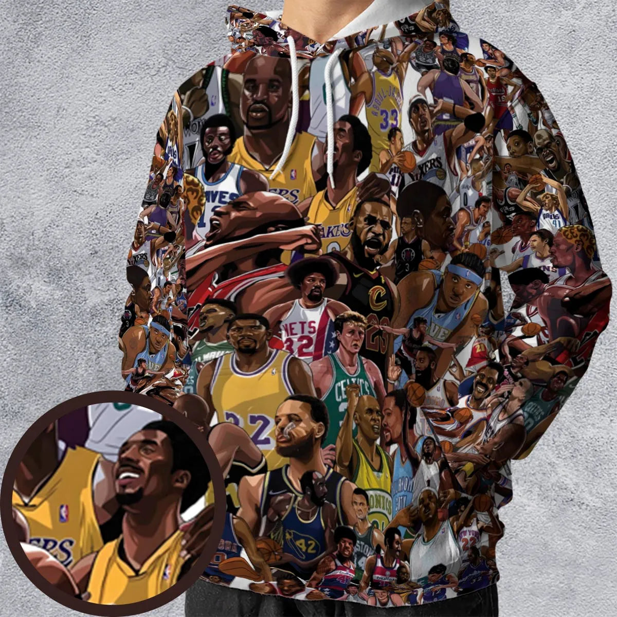 Basketball Superstars All-over Print Hoodie