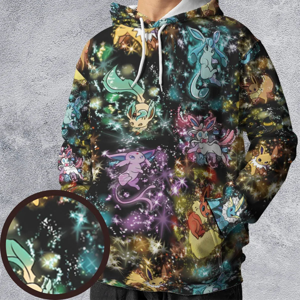 Eevee Evolution in the Galaxy All-over Print Hoodie