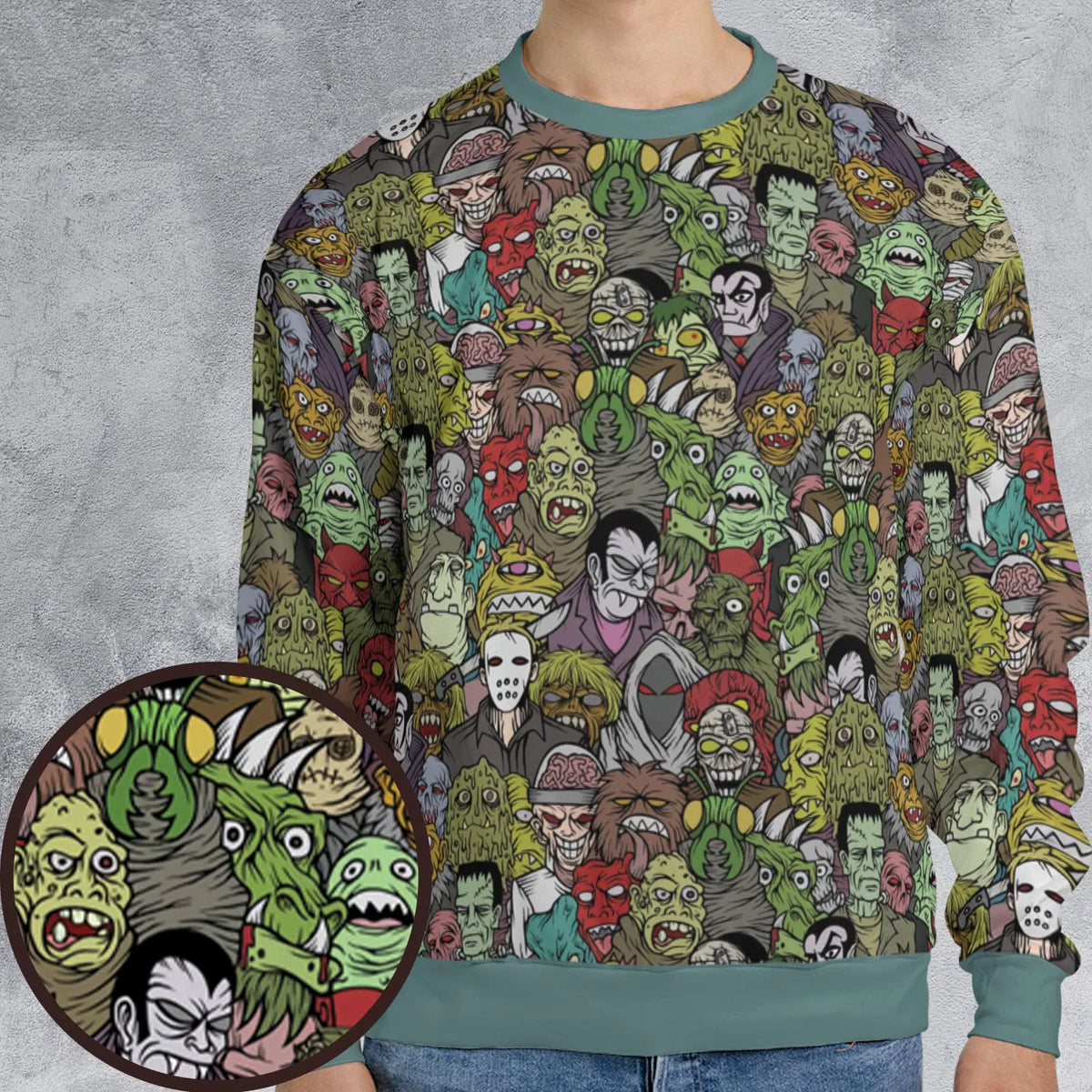 All The Monsters Are Here All-over Print Sweatshirt