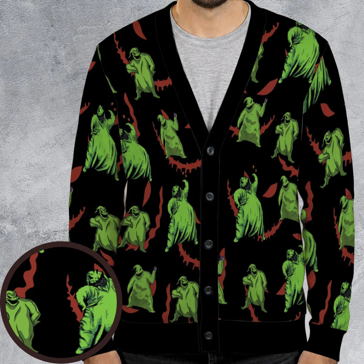 Oogie Boogie Pattern Cardigan