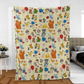 Nostalgia Train Fleece Blanket