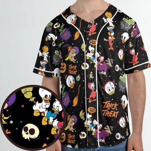 Huey, Dewey and Louie Duck Halloween Unisex Baseball Jersey