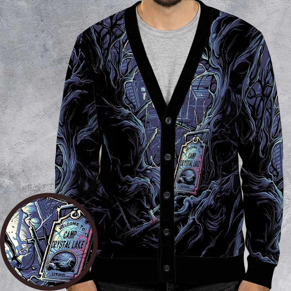 Camp Crystal Chic Friday the 13th Cardigan