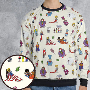 Schoolhouse Rock Characters All-over Print Sweatshirt