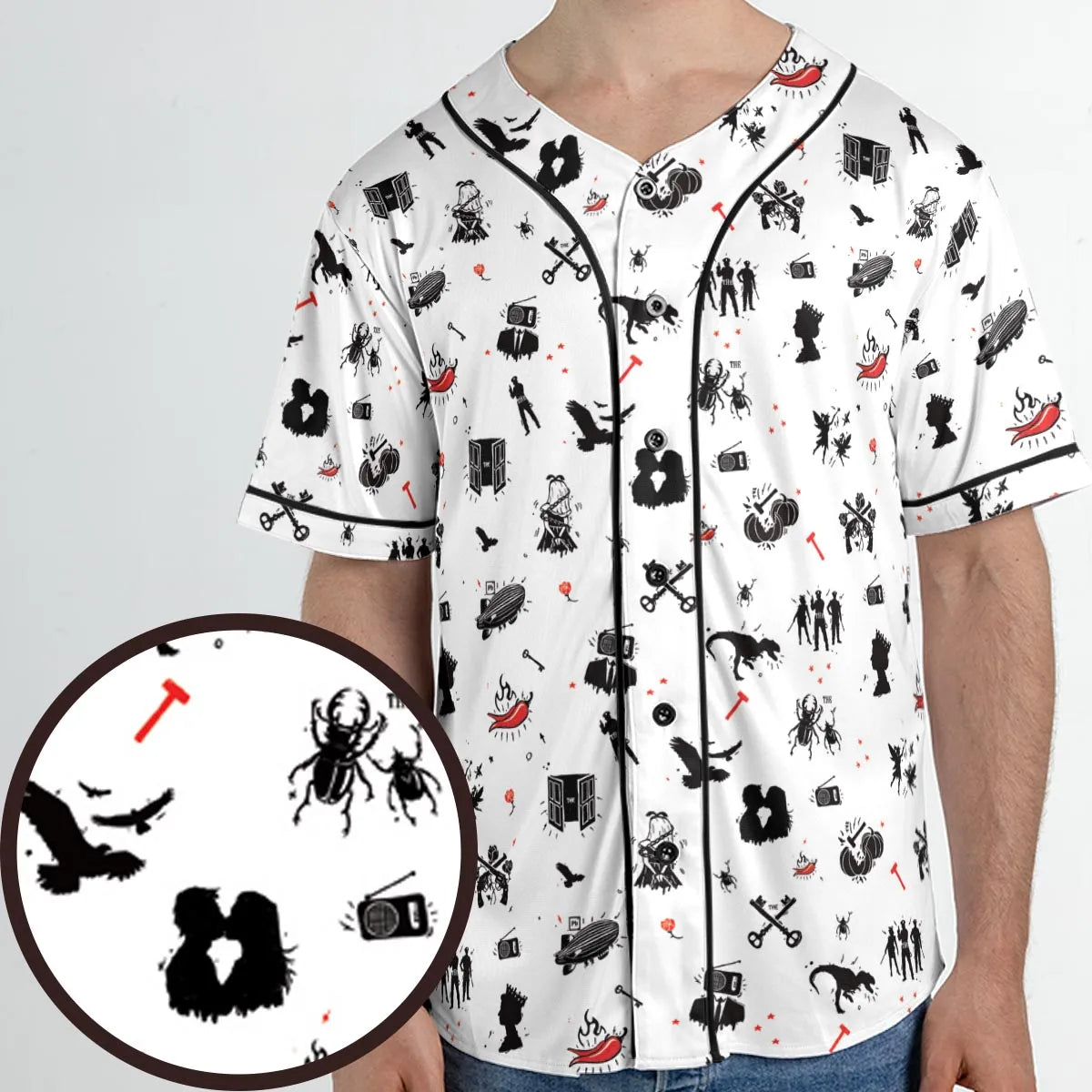 Legandary Bands Mashup Unisex Baseball Jersey