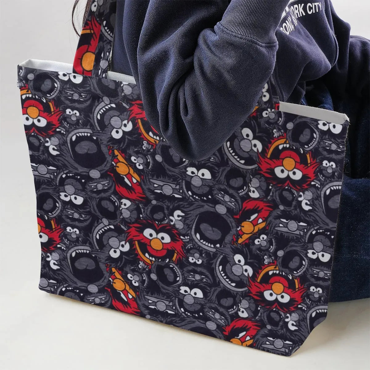 Animal The Muppets Pattern Large Tote Bag