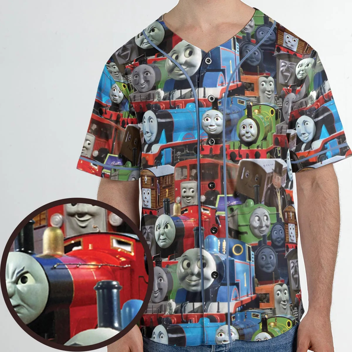 Thomas The Tank Engine Unisex Baseball Jersey