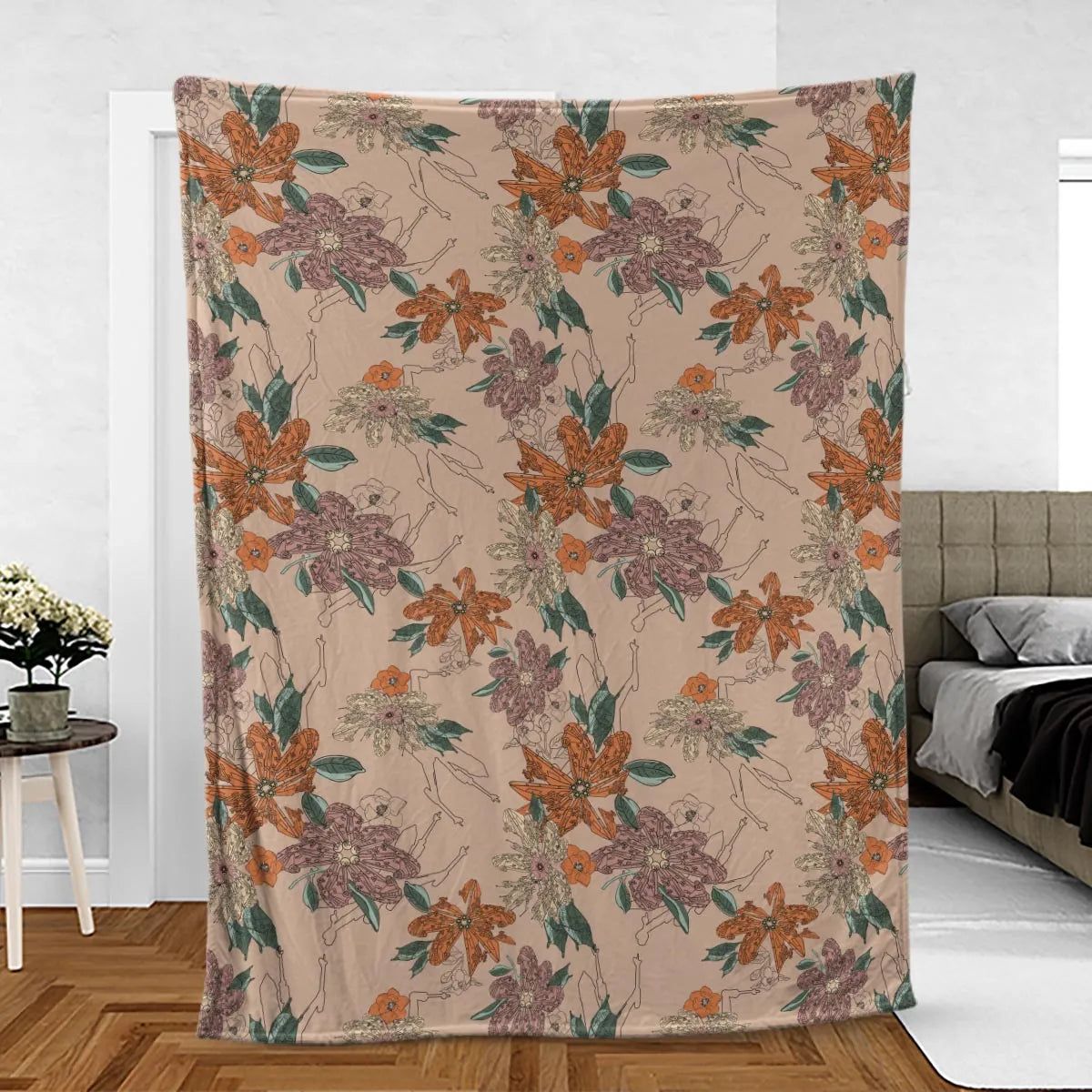 Star Wars Ships Floral Pattern Fleece Blanket