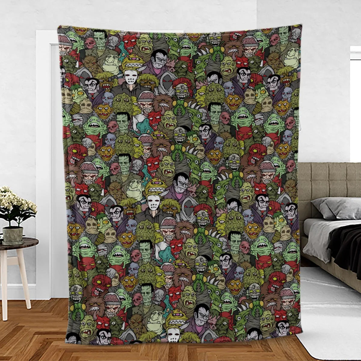 All The Monsters Are Here Fleece Blanket