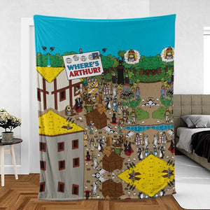 Where's Arthur Monty Python and the Holy Grail Fleece Blanket